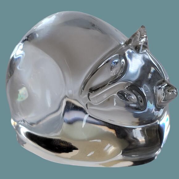 Vintage Early 2000s Leonardo Glass Clear Glass Paper Weight Figurine - Picture 2 of 5